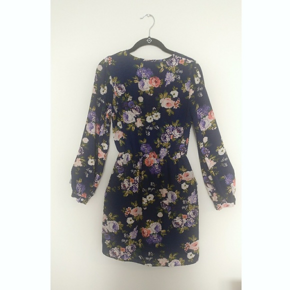 Wrap Dress in Navy - Picture 2 of 3